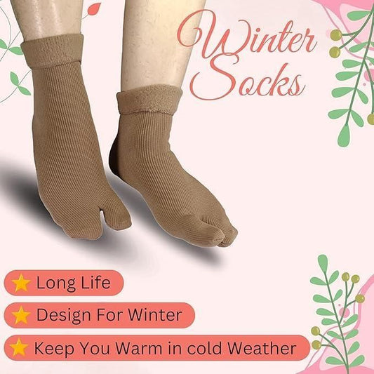 Fleece Calf Length Non-Thumb Socks Winter Moje For Women Girls